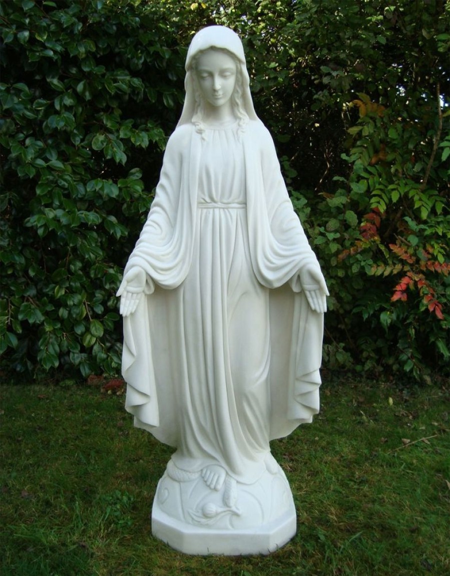 STATUES & SCULPTURES Virgin Mary 118Cm Marble Resin Garden Statue New