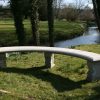 STATUES & SCULPTURES Curved Ivy Double Stone Garden Bench Hot