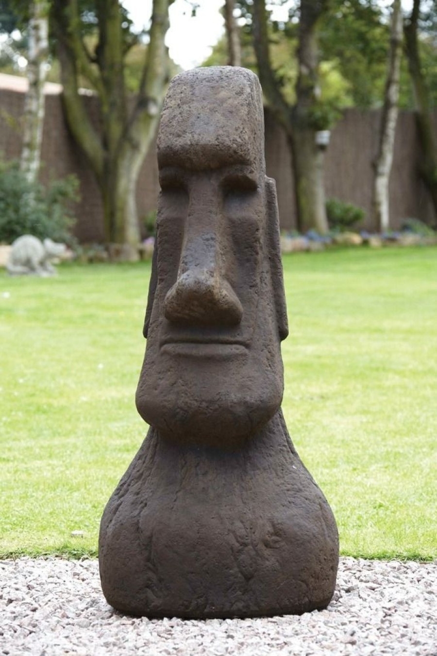 STATUES & SCULPTURES Mega Easter Island Head Stone Garden Ornament Best