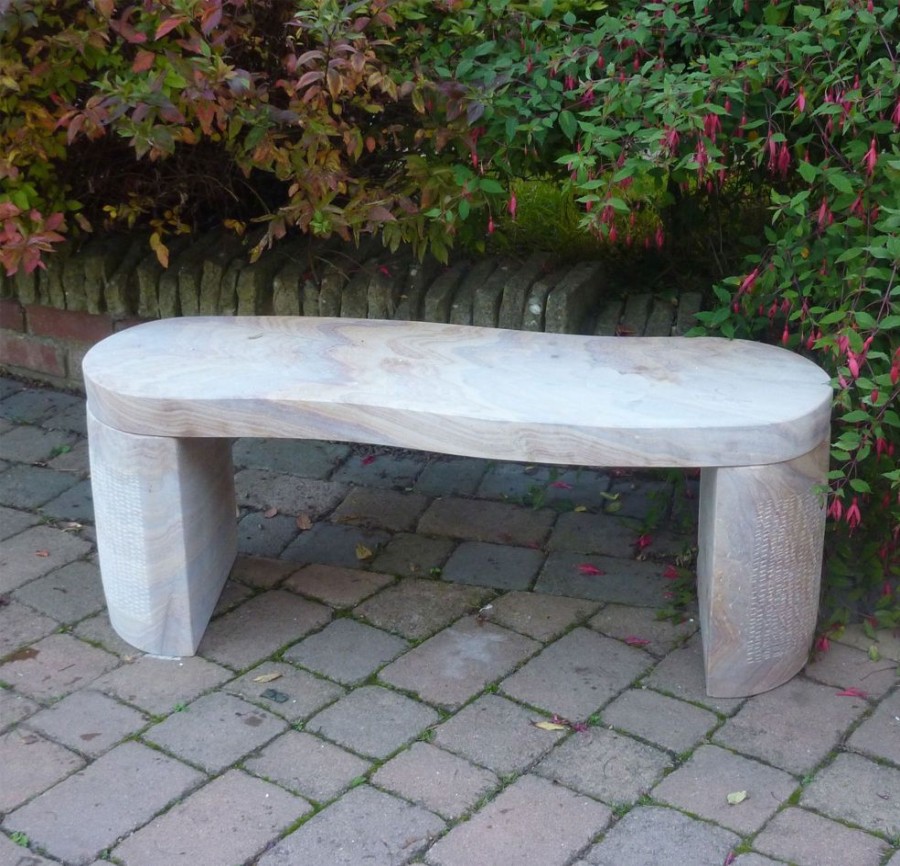 STATUES & SCULPTURES York Rainbow Sandstone Garden Bench Wholesale