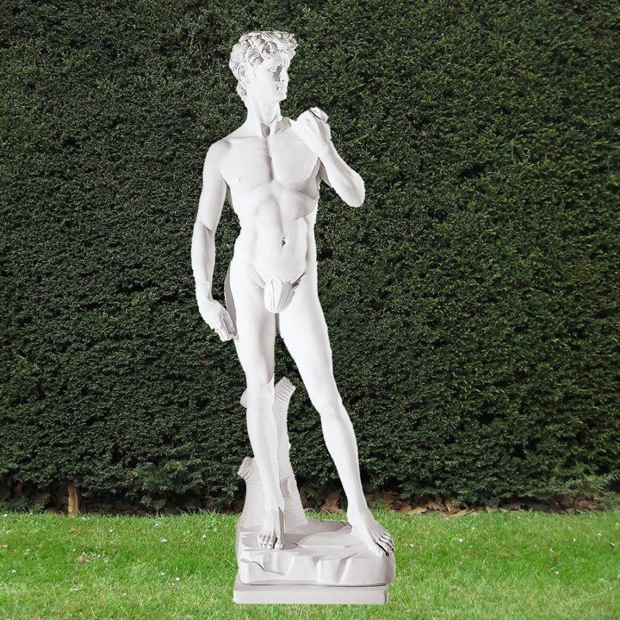 STATUES & SCULPTURES Michelangelo David 120Cm Marble Resin Garden Statue Hot