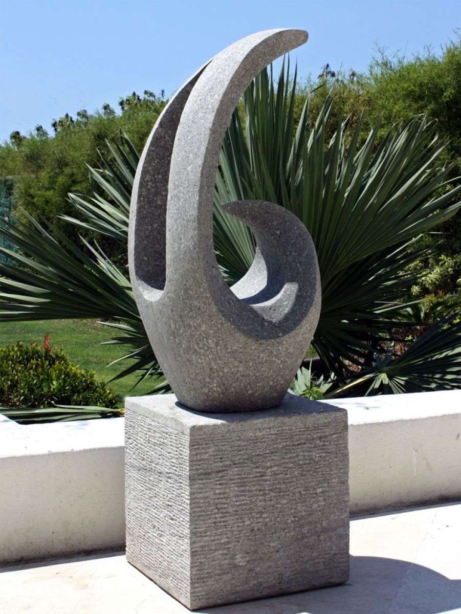 STATUES & SCULPTURES Curvation Modern Art Stone Statue - Large Garden Sculpture Wholesale