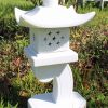 STATUES & SCULPTURES One Tier Japanese Pagoda Lantern Marble Garden Ornament New