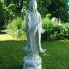STATUES & SCULPTURES Guanyin Bodhisattva 120Cm Marble Resin Garden Statue Clearance