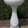 STATUES & SCULPTURES Redmire Modern Granite Resin Garden Birdbath Best