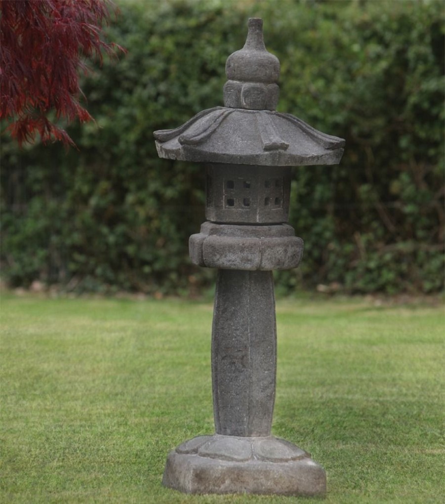 STATUES & SCULPTURES Straight Japanese Pagoda Stone Garden Ornament Online