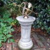STATUES & SCULPTURES Classical Armillary Stone Garden Sundial Clearance