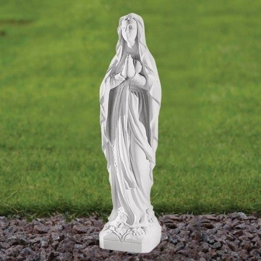 STATUES & SCULPTURES Our Lady Of Lourdes 58Cm Marble Resin Garden Statue New