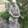 STATUES & SCULPTURES St. Francis Stone Garden Birdbath Clearance