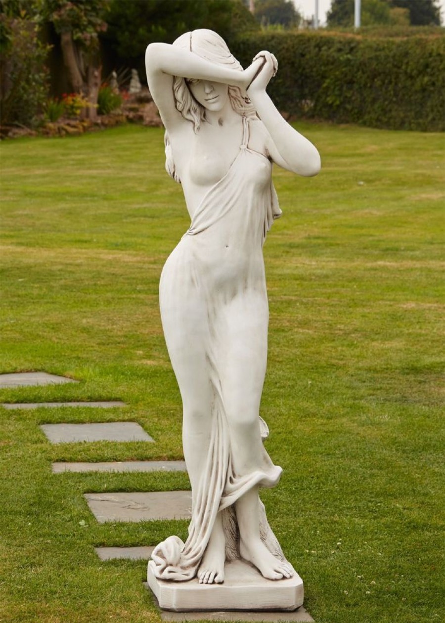 STATUES & SCULPTURES Shy Maiden Nude Stone Garden Statue Wholesale