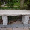 STATUES & SCULPTURES Classic Natural Granite Pink Stone Garden Bench Wholesale